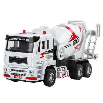 1/40 Scale Diecast Alloy Electric Mixer Car Model Metal Heavy Cement Mixe Truck Vehicles Car Model Sound and Light Childrens Toys Gift