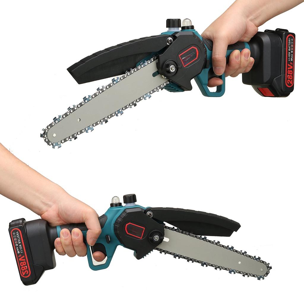 8Inches 288Vf Electric Chain Saw Cordless Chainsaw Woodworking Pruning ChainSaw One-handed Garden Logging Power Tool