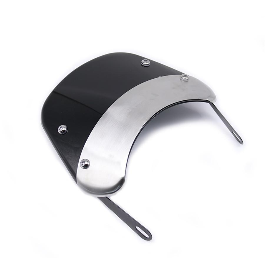 Motorcycle Retro Windshield Windscreen Kit Fitting For 5'' & 7'' Round Headlight