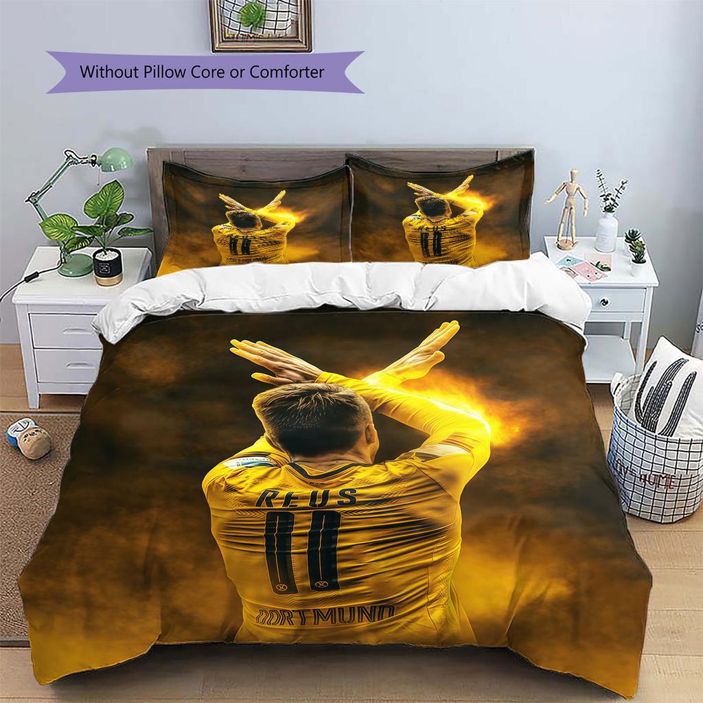 Biancheria da letto con motivo Marco Reus Decorazione per la casa Regalo di compleanno (1 * copripiumino + 2 * federa, senza nucleo),merchandising per fan.