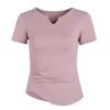Women's Slimming V-Neck T-Shirt - Quick-Dry, Breathable, Ideal for Fitness & Sports.