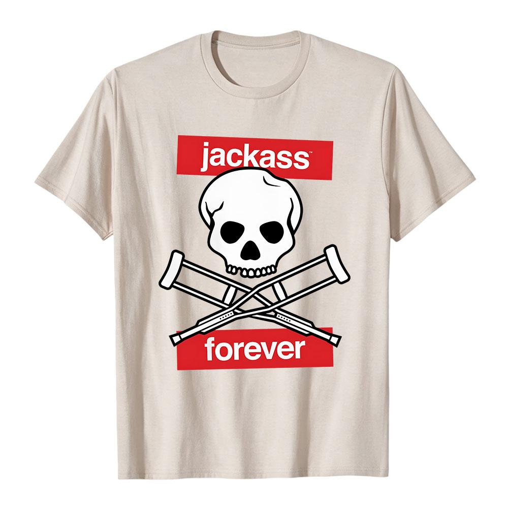 Forever Jackass Najlepsza i Ostatnia Koszulka Letnia Bawełniana Miękka Męskie Koszulki Unisex Streetwear Odzież z Nadrukiem Graficznym