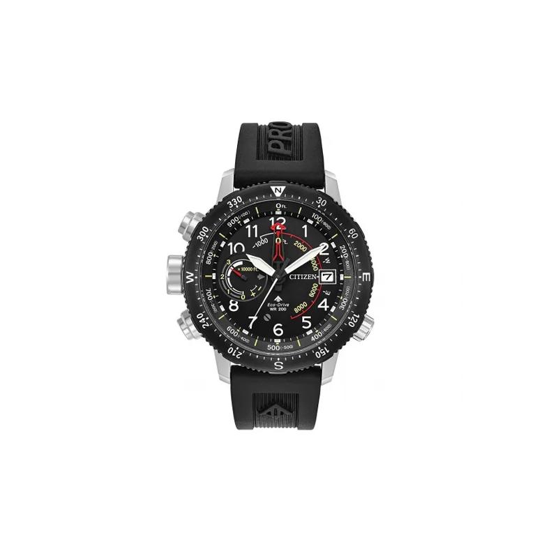 

CITIZEN 200 meters waterproof depth Eco-kinetic Quartz Stainless steel case Rubber strap 44mm and above Men s Black BN5058-07E чорний