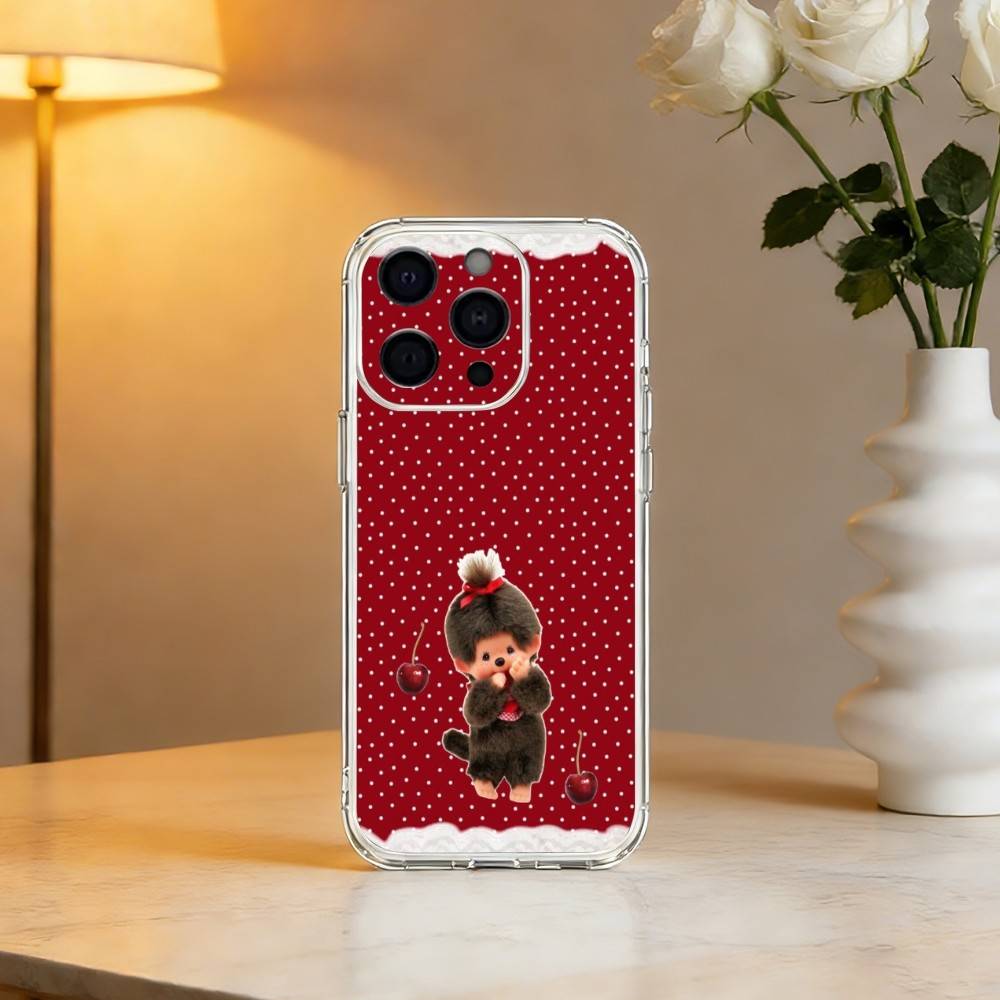 cute monchhichis Phone Case For iPhone 17 16 15 14 13 12 11 Mini Pro Max Plus Transparent Cover