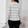 Cross-border 2025 Foreign Trade Amazon Europe, America, Spring and Autumn New Simple Fashion Printed Plaid Slim Suit Jacket Women