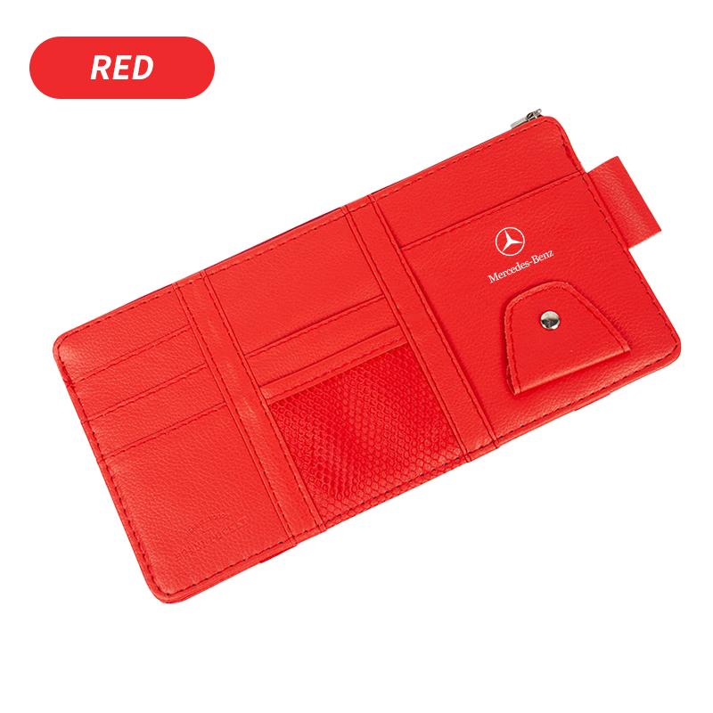 1pcs Sun Visor Point Type Multi-function Storage Bag For Mercedes Benz W211 W203 W204 W210 W124 AMG W202 CLA W212 W220 W205