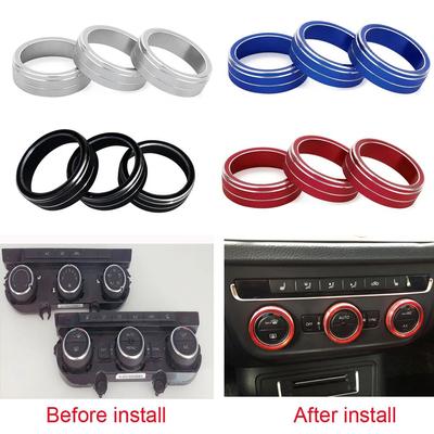 Car Styling for Skoda Kodiaq AC Air Conditioning Knob Button Cover Ring