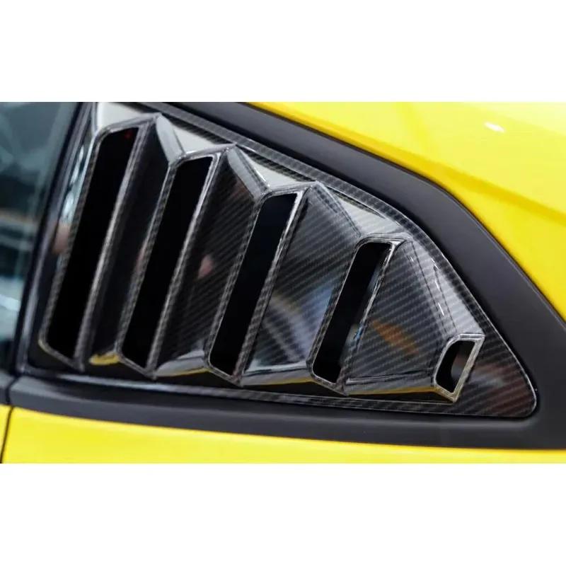 For Chevy Camaro 2016 2017 2018     Car Rear Side Vent Window Quarter Scoop Louver Shutter Cover Trim ABS