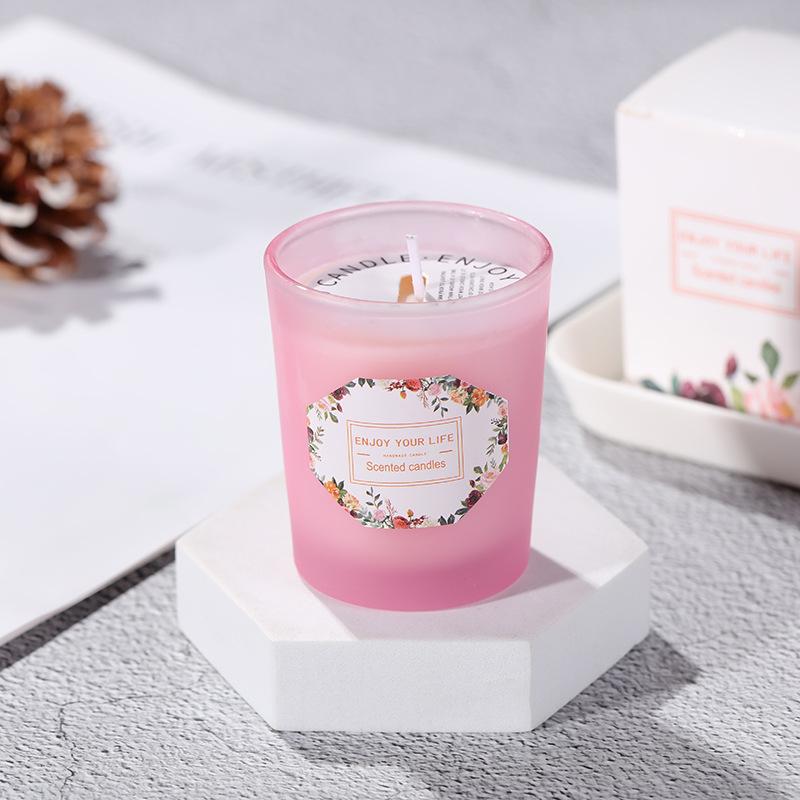 Stained Glass Cup Soy Wax Aromatherapy Candles Wedding Souvenir Fragrance Candles