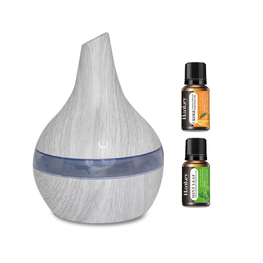 

300ml USB Humidifier & Essential Oil Diffuser Quiet Ultrasonic, Auto Shut Off, Cool Mist for Home, Office, Yoga & Sleep 300ml белый