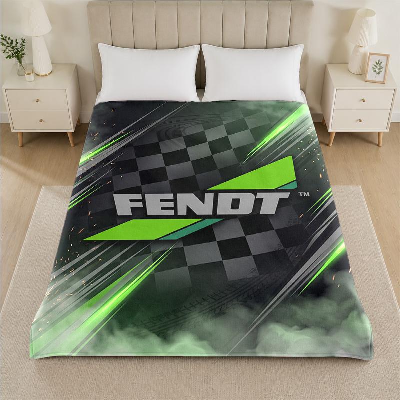 Fendt Print Flannel Blanket Cozy Lightweight Plush Throw Blanket For Bed Sofa Household Use