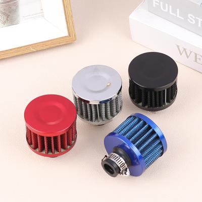 1 filtro de aire universal para coche de 12 mm para admisión de aire frío de motocicleta, cubierta de ventilación del cárter de alto flujo, minifiltros de ventilación
