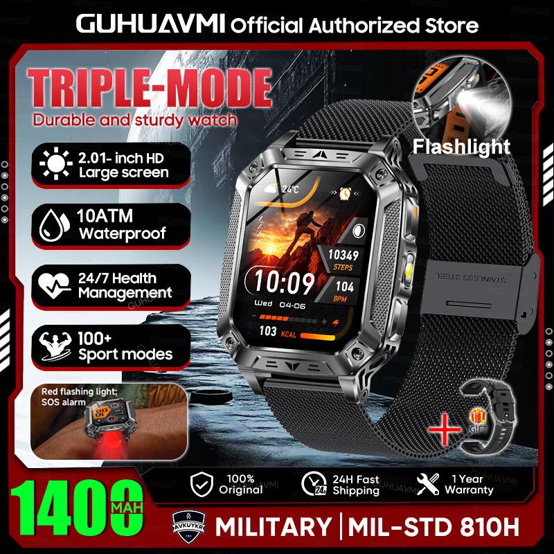 New 1400mAh Super Battery Durable Adult Smart Watch 2.01 inch GPS Trajectory 10ATM Waterproof BT Call Sports Smartwatch Men
