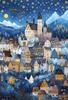[Made In Japan] Beverly 1000-Piece Jigsaw Puzzle: Tale of Holy Night - Dreaming Village On Starry Hill (49x72cm) 1000-128