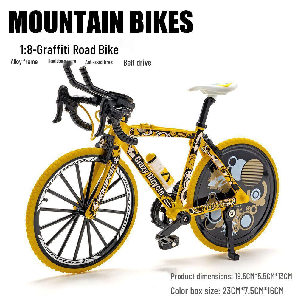 

Сплавной гоночный велосипед в масштабе 1/8 с рулем-бараном и граффити - Игрушка и украшение для мальчиков