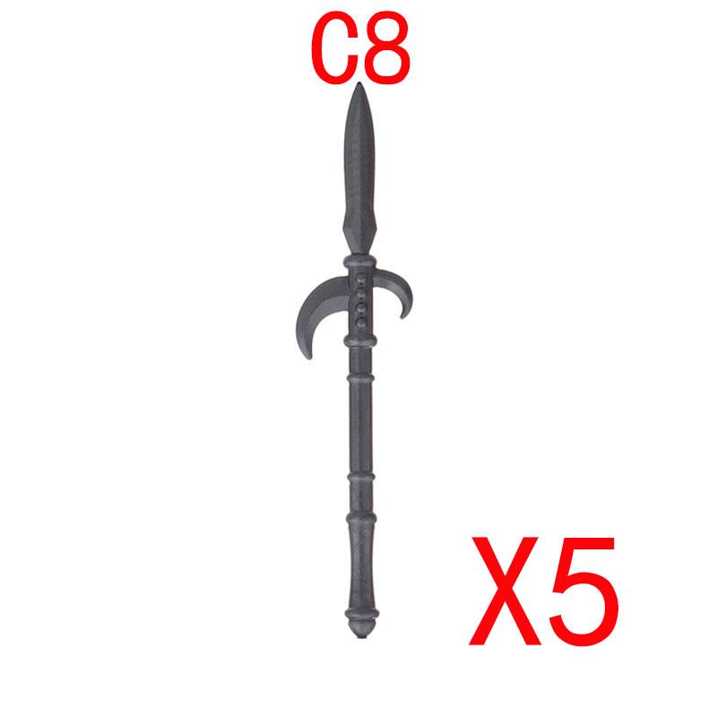 MOC Medieval Building Blocks Military Figures Accessories Soldier Weapons Bow Spear Crossbow Brick Helmet Sword Toy Gift X058