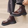 New Martin boots men's shoes versatile high-top boots men's trendy shoes mid-top British style tooling shoes men's 2279-J