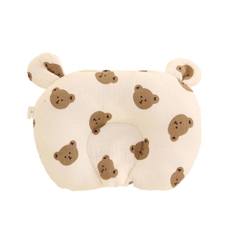 Bear Ear Baby Pillow Soothing & Calming Newborn Pillow Easy To Clean Pillow Exquisite Craftsmanship Pillow for Boy Girl