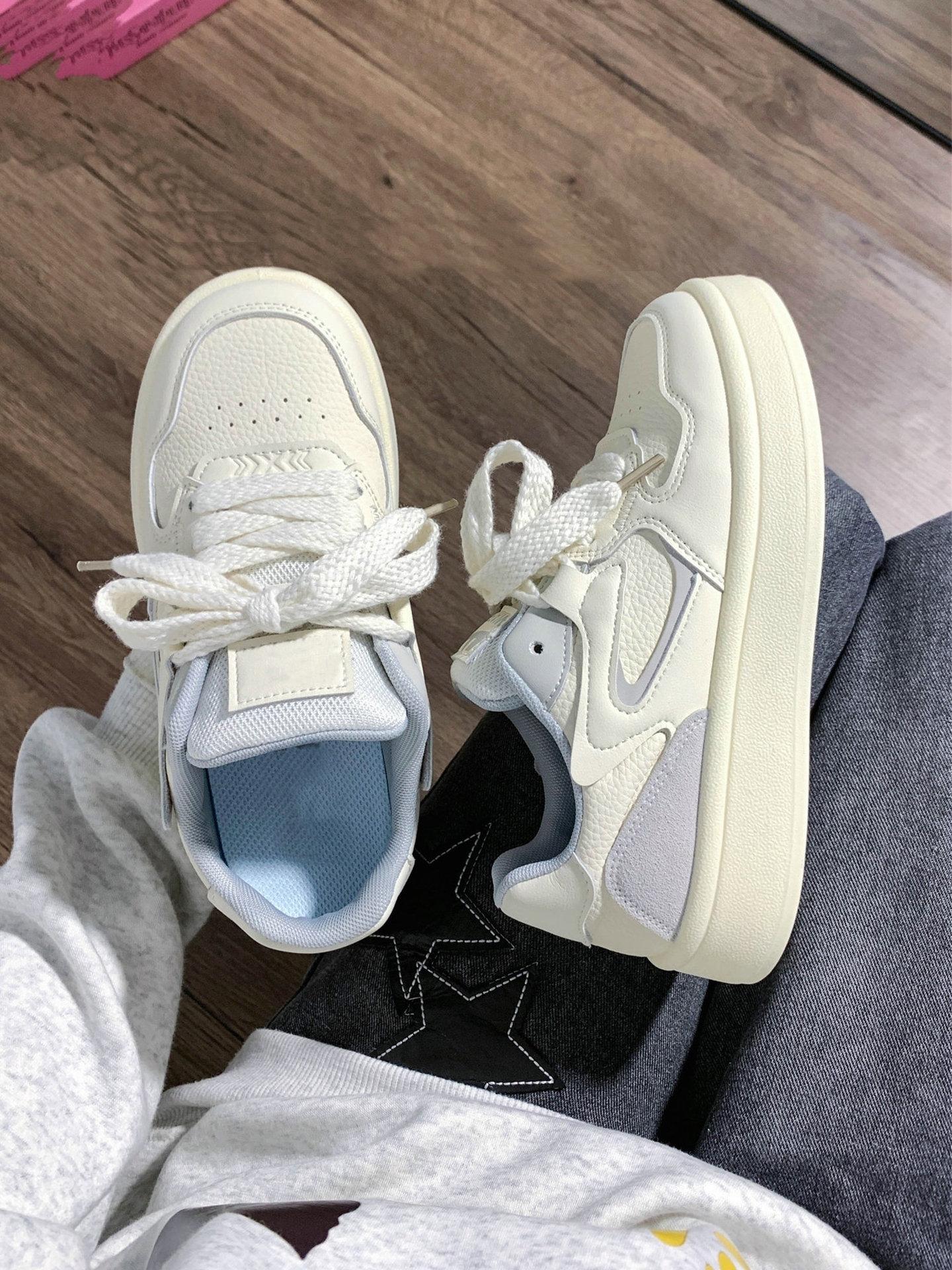 

Девочки маленькие белые туфли женские 2025 осень новые женские туфли ретро платформа студенческие универсальные туфли нишевые оригинальные кеды 40 серый