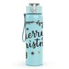 1PC Merry Christmas Gift Pattern 750ml Color Plastic Sports Water Bottle Leakproof Flip Straw Lid Suitable for Sports Office Home Use