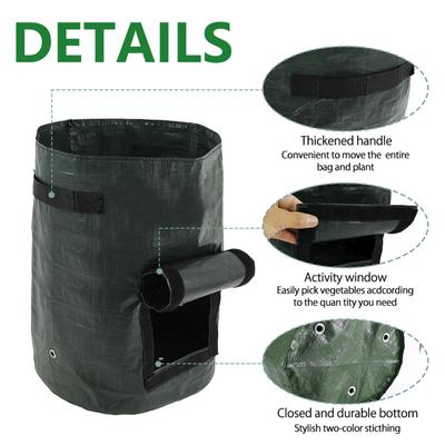 4/2PCS Potato Grow Bag Reusable Gardening Plant Vegetables Growing Bags Planter Container 10 Gallon Pe Fabrics 19.7×13.8 In