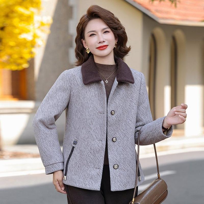 

Новый темпераментный топ на осень и зиму, короткое плюшевое утолщенное высококачественное шерстяное пальто 5XL [recommended 150-80kg] серый