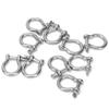 10pcs Bow Shackle Stainless Steel High Hardness D Ring Anchor for Camping Hiking Outdoor Sports(M4 60kg Load )
