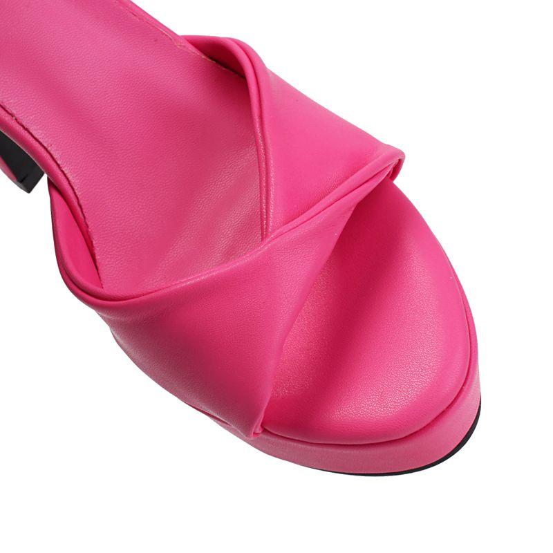 2025 Mode Sexiga Damsandaler Ultrahöga Klackar 12cm Platå 3cm Spännrem Större Storlekar 41 42 43 Dejting Festskor