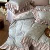 Cotton Bedding Four-piece Rose Printing Skin-friendly Breathable Comfortable Quilt Cover Bed Sheet Pillowcase Kit