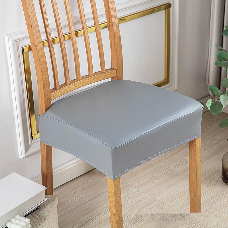 Square Shape Pu Leather Chair Cover Oil-Resistant Pu Leather Waterproof Seat Protectors Anti-Dirty Protection Removable