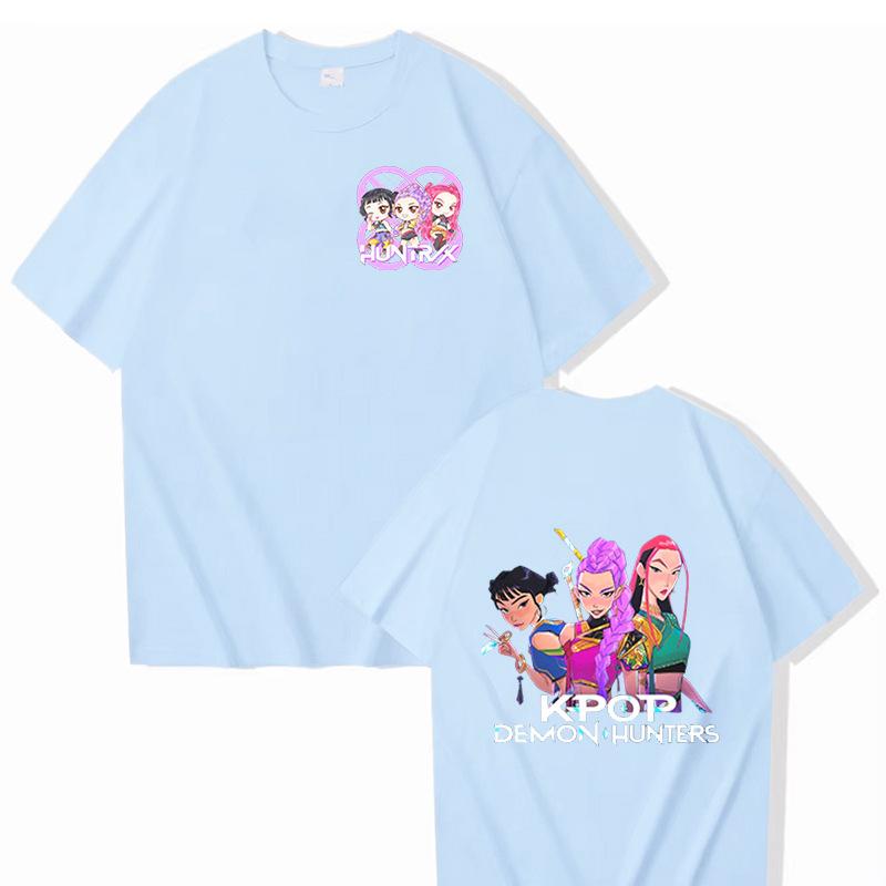 KPop Demon Hunters Cartoon Graphic T Shirt Men Women Clothing Harajuku Y2k Oversized T-shirts Summer Casual Short Sleeve T-shirt
