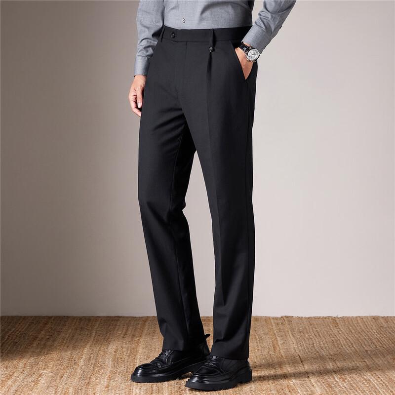 Romon Men's Business Casual Straight Trousers