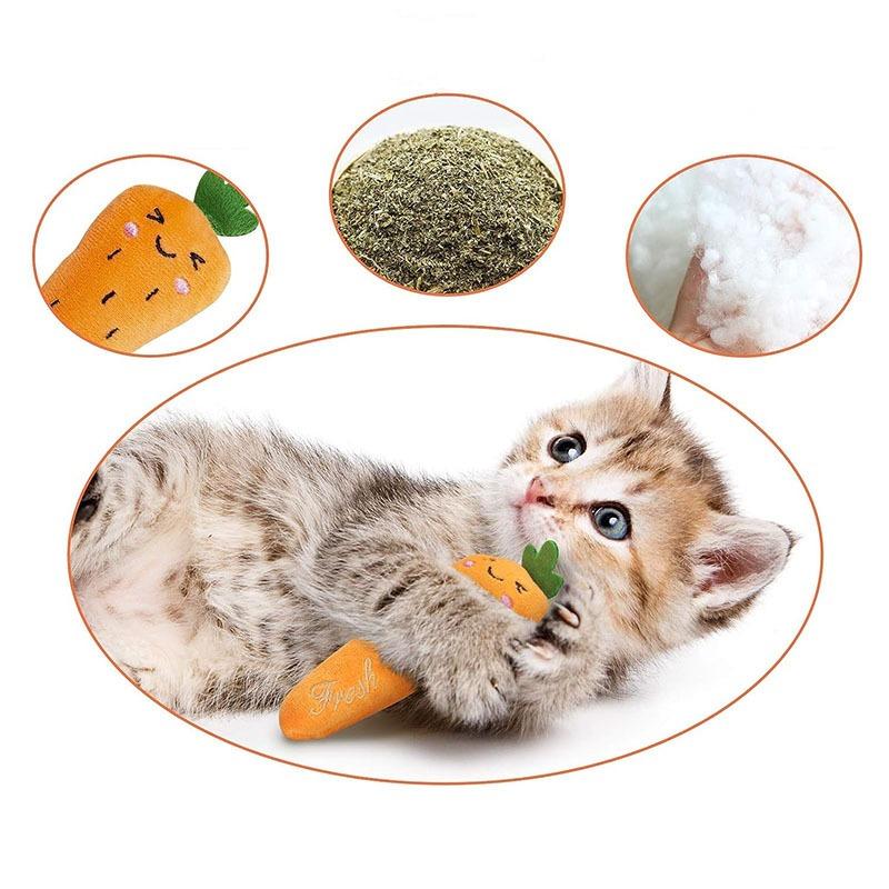 The New Cat Toys and Animal Dolls Contain Cat Grass, Cat Self-pleasure, and Catnip Toys.