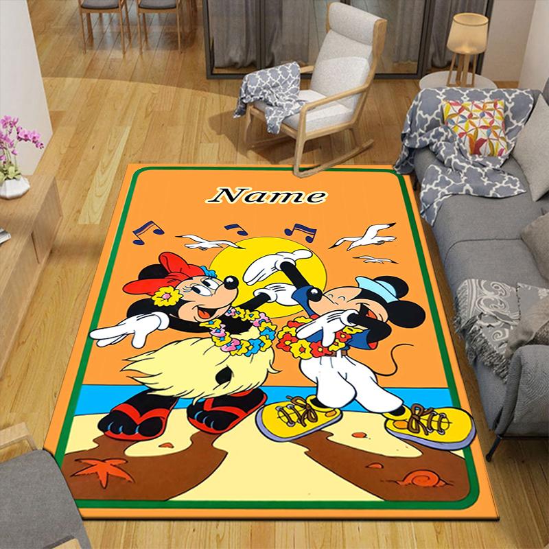 Custom 1Pc Mickey Pluto'S Flea Fight Rug Office Carpet Indoor Outdoor Entrance Doormat Nonslip Soft And Comfortable Living Room D916142