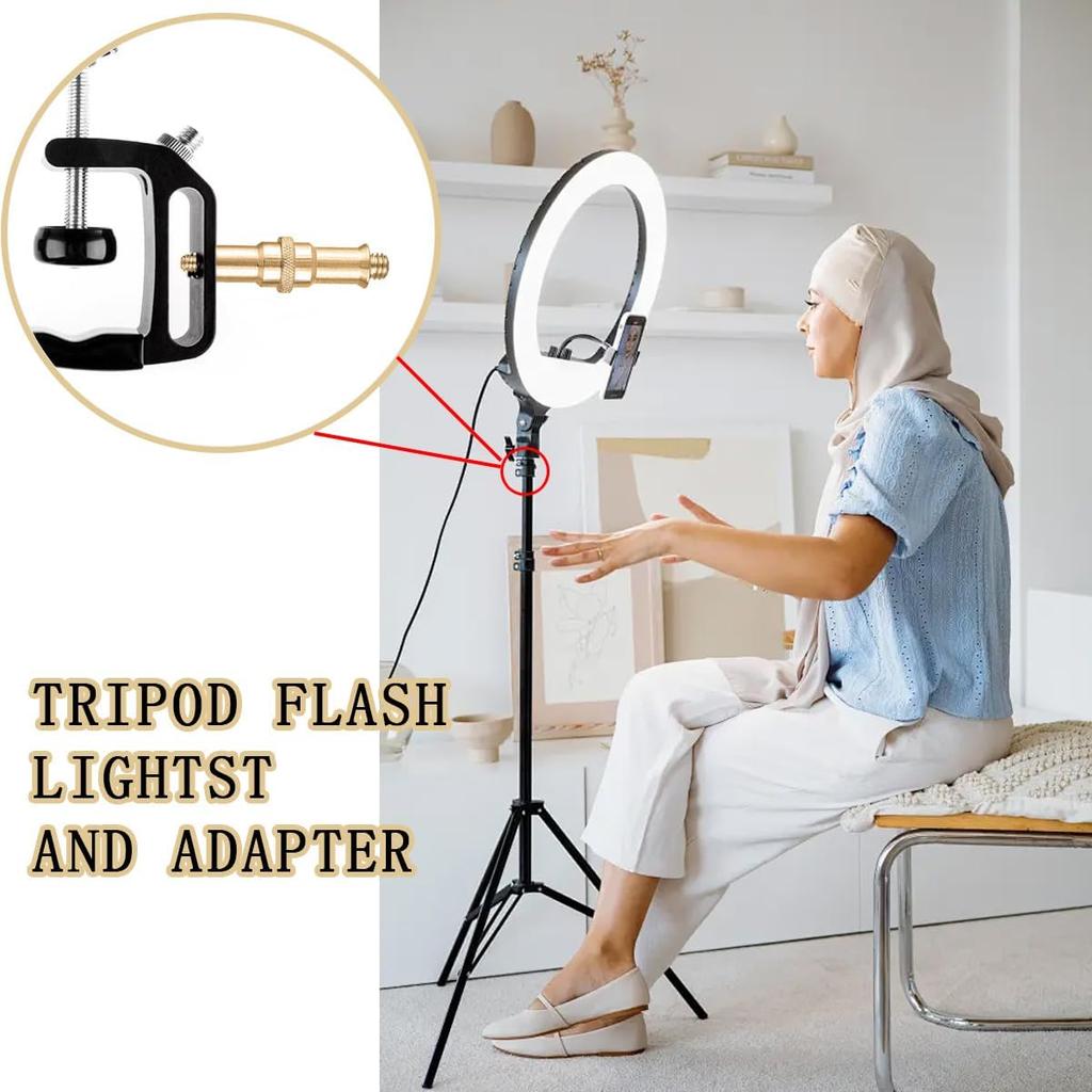 4 PCS Standard 1/4 to 3/8 inch Metal Convertor Threaded Screw Tripod Adapter Spigot Stud for Flash Holder, Studio Light Stand, Ball Head (Copper)