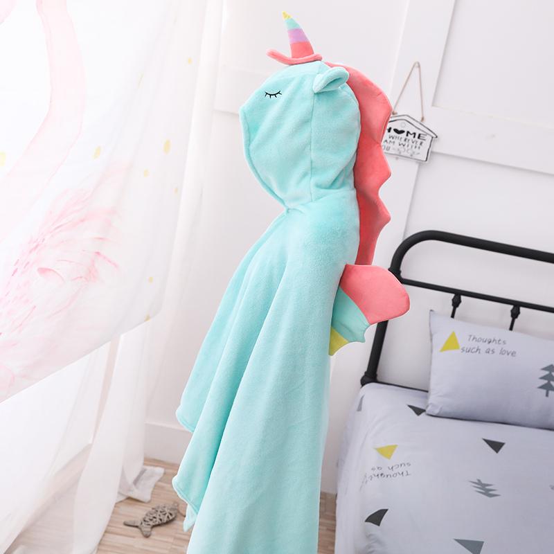 Cute Pink Unicorn Blanket Soft Plush Toys Animal Doll Office Sofa Sleeping Blanket Christmas Gift for Children Girls