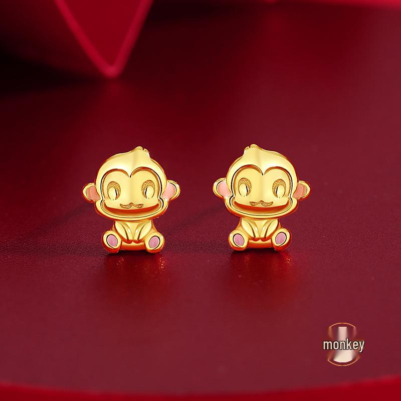 Teqia Zodiac Horse Earrings for Women - S925 Sterling Silver Chinese National Trend