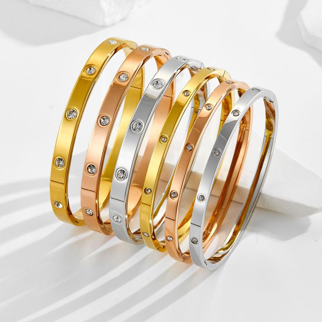 4mm Schmale Version Zehn Einfache Dreifarbige Armbänder Klassische Schnalle Partnerarmbänder