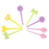 8Pcs Fruit Fork Mini Kids Snack Cake Dessert Food Pick Toothpick Bento Lunches
