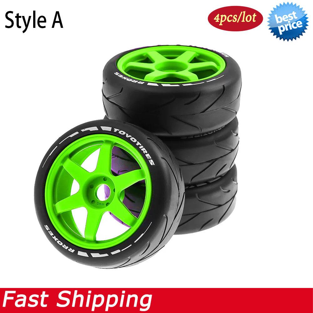 4PCS RC On-Road Tires Wheels 17mm Hex for 1/8 Arrma Limitless Infraction Felony ZD Racing HongNor Upgrade Parts
