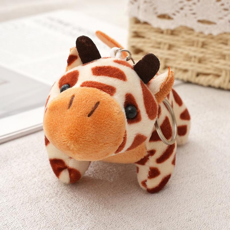 Soft And Cuddly Plush Animal Keychain For Kids Cute Jungle Safari Design