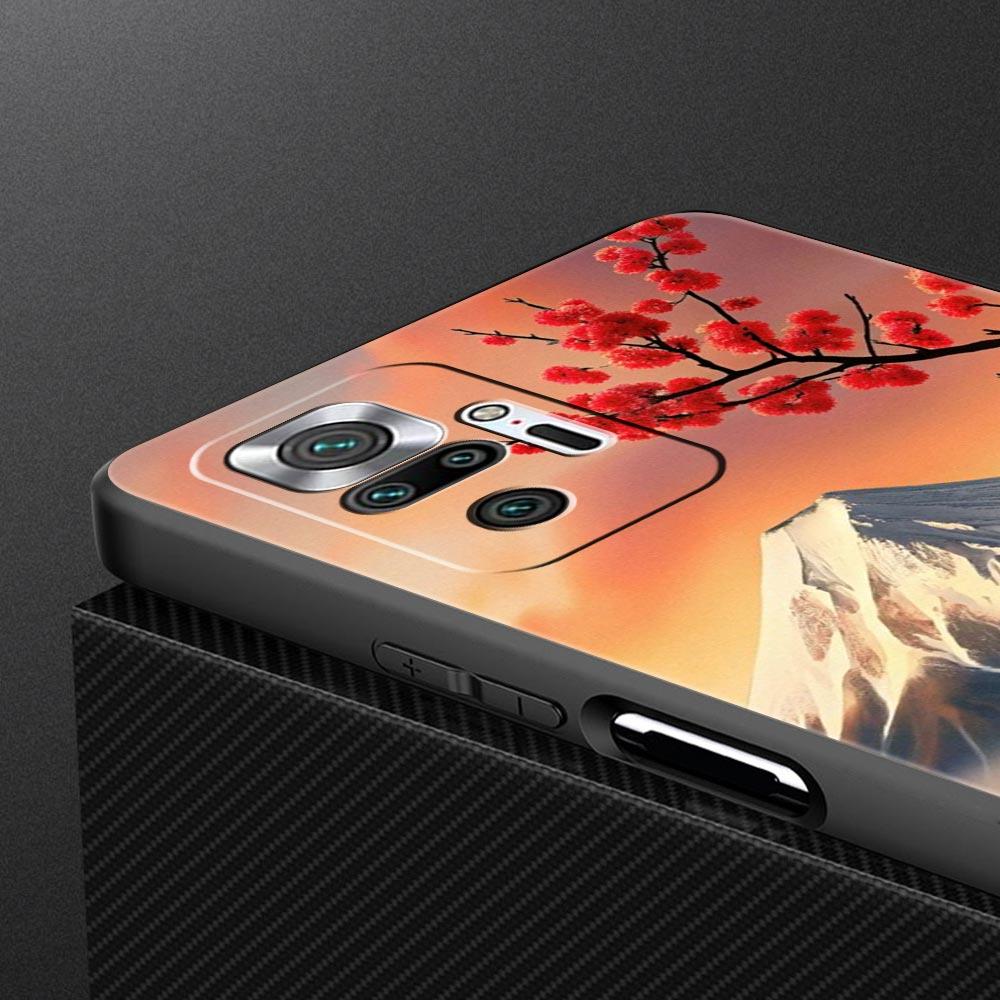 Japan Mount Fuji Painting Cherry Blossom Phone Case For Xiaomi Redmi Note 14 13 5G 10 11 12 Pro Plus 4G 14C 13C 12C 10C Cover