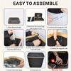Foldable Fabric Recycling Bin with Lid, Large 140L Storage Box, Double-hole Bottle Holder with Lid, Eco-friendly