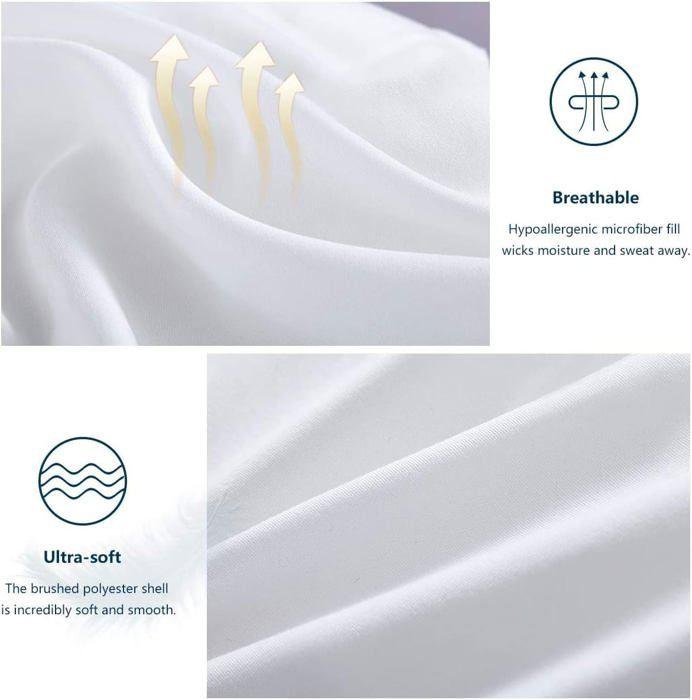 WAVVE Couette Pour Lit 105/120 Cm Fibre 300gr/m², Légère, Douce, Respirante Pour L'automne Et L'hiver (200x220 Cm)