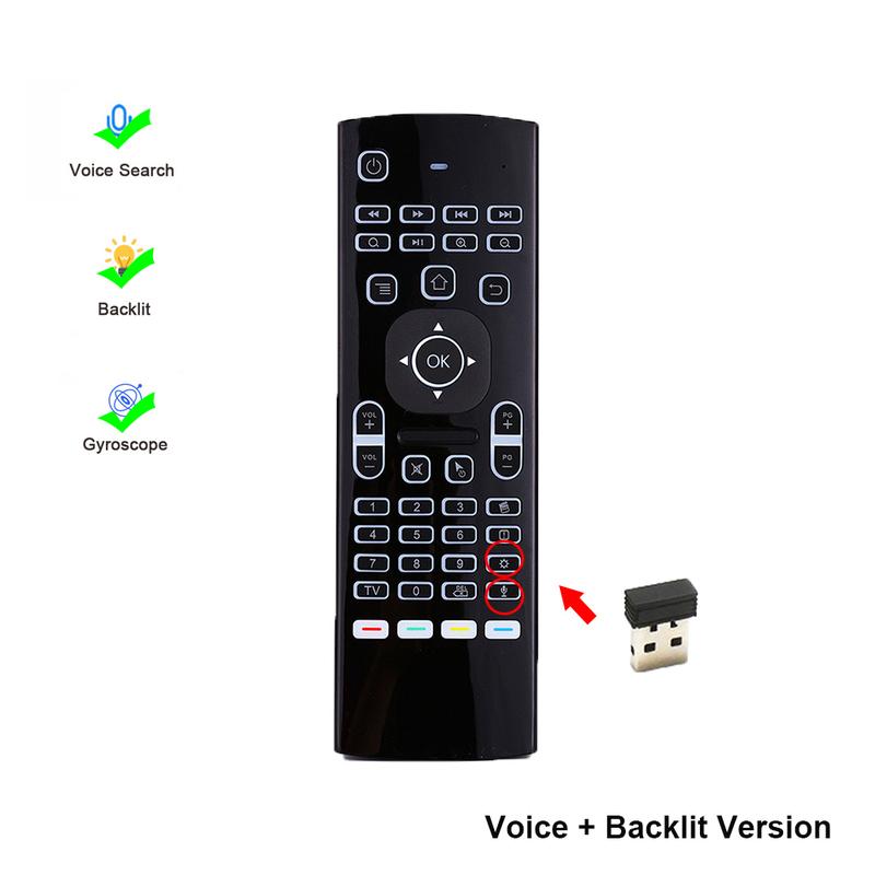 Intelligent Voice Remote Control 2.4G Air Infrared Learning For Android/Mac OS/Linux/Windows Android TV Box X96/X96
