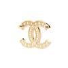 Chanel CC Brooch Artificial Crystal Women Brooch Gold White A64762-Y09530-Z2048