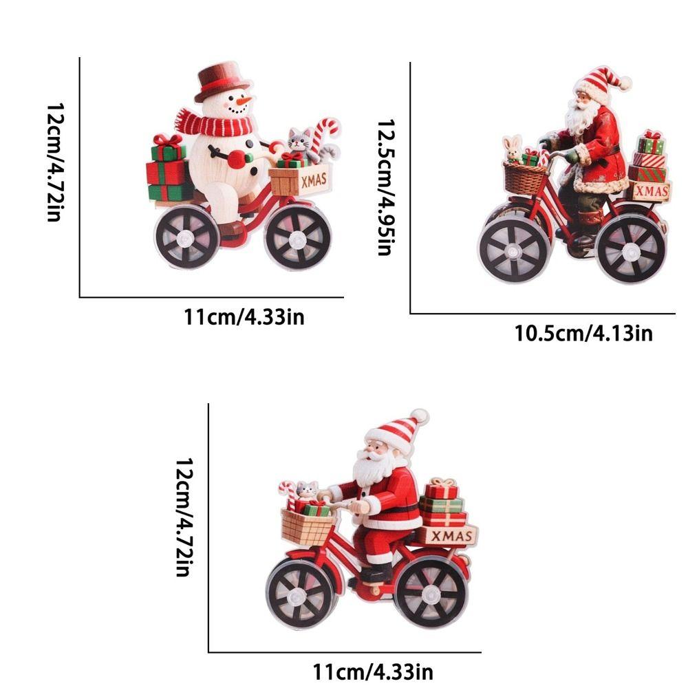 Plastic Christmas Decorations Snowman New Year Santa Claus Figurine Tabletop Display Add Atmosphere Xmas Holiday Ornaments