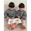 Boys'  Autumn and Winter Korean Version of The Knitted Round Neck Sweatshirt Solid Color Pullover Cotton Tops
