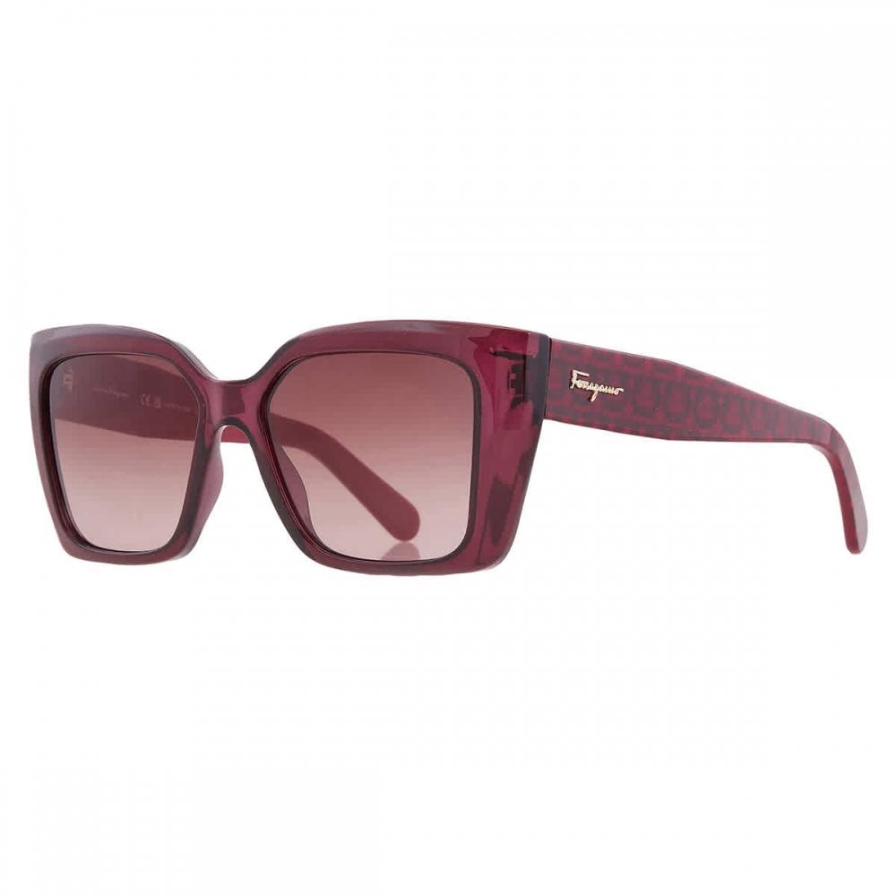 Salvatore Ferragamo Ferragamo Brown Gradient Rectangular Ladies Sunglasses Sf1042s 525 55 Multi