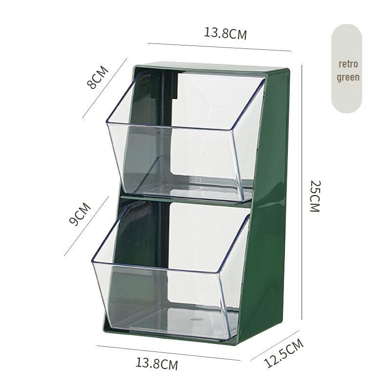 Tea Bag & Lip Glaze Organizer: Dustproof Desktop Storage Box for Office or Pantry